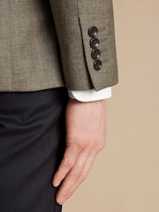 Charles Tyrwhitt Natural Twill Wool Textured Jacket - Image 4 of 5