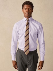 Сиренево-фиолетовый - 100% Cotton Textured Twill Shirt - Изображение 1 из 10