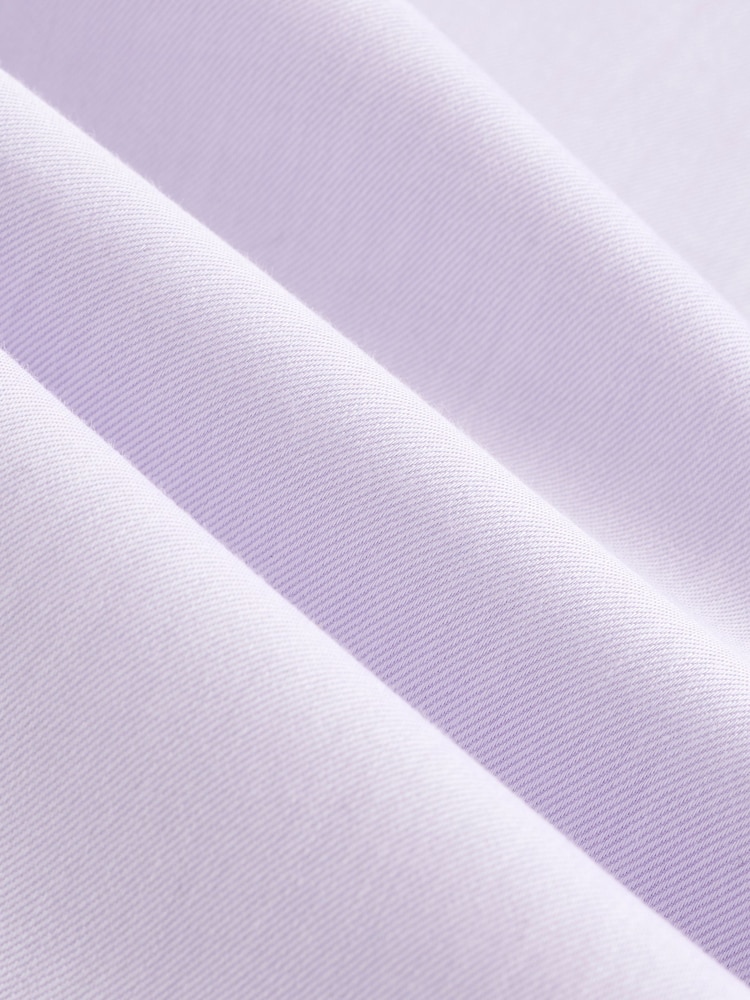 Lilac Purple Slim Fit 100% Cotton Textured Twill Shirt - Image 10 of 10 Lilac Purple Slim Fit 100% Cotton Textured Twill Shirt - Image 10 of 10