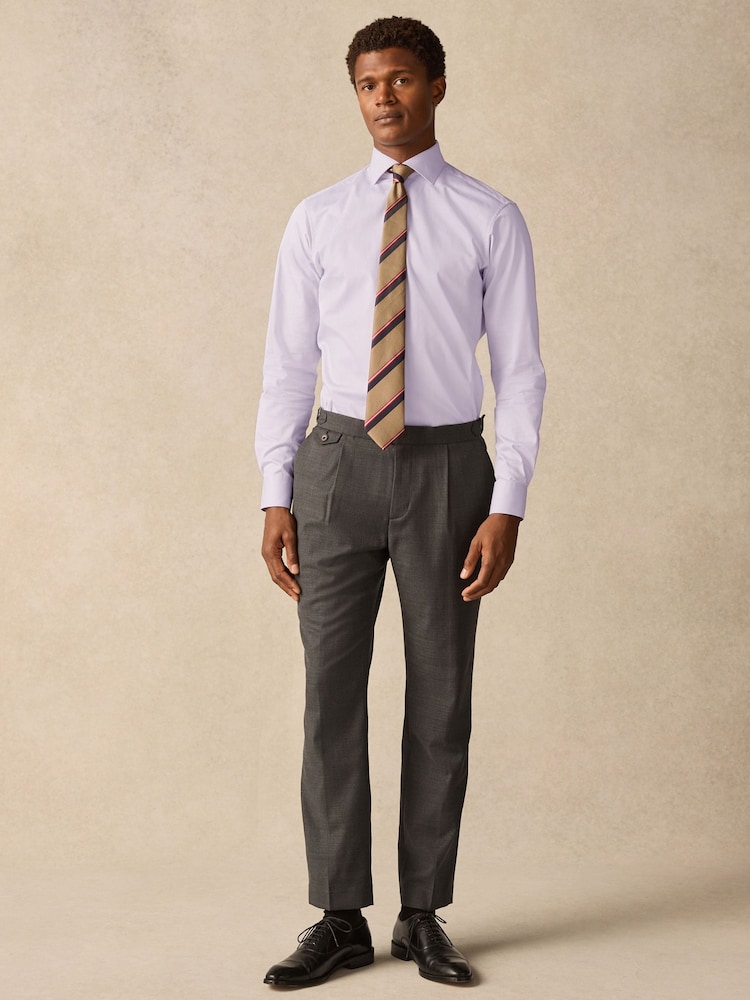 Сиренево-фиолетовый - 100% Cotton Textured Twill Shirt - Изображение 2 из 10