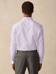 Сиренево-фиолетовый - 100% Cotton Textured Twill Shirt - Изображение 3 из 10