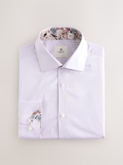 Сиренево-фиолетовый - 100% Cotton Textured Twill Shirt - Изображение 8 из 10