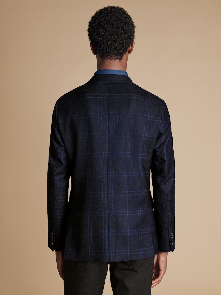 Charles Tyrwhitt Blue Twill Wool Texture Jacket - Image 2 of 5