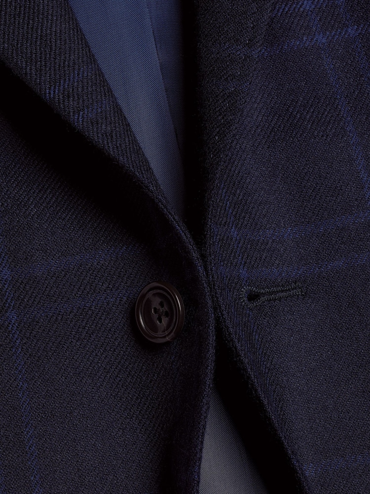 Charles Tyrwhitt Blue Twill Wool Texture Jacket - Image 5 of 5