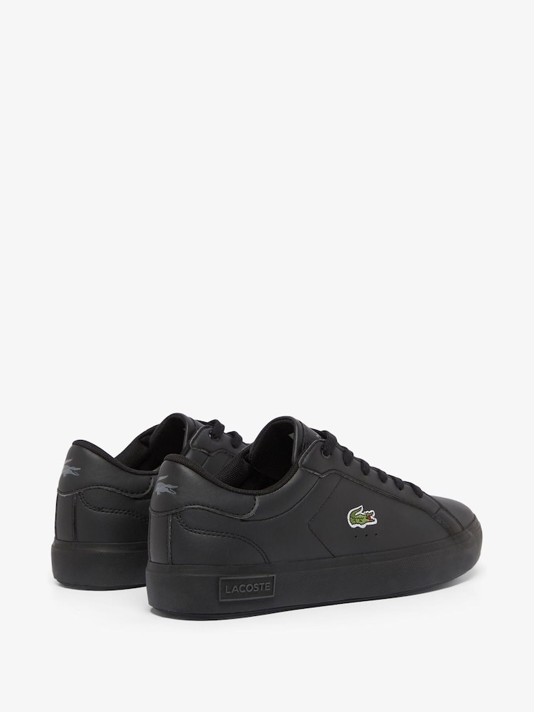 Lacoste Powercourt Black Trainers - Image 3 of 6