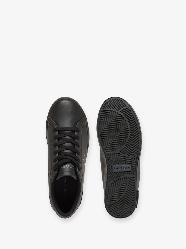 Lacoste Powercourt Black Trainers - Image 4 of 6