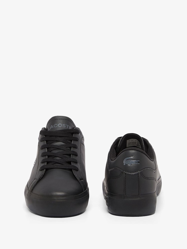 Lacoste Powercourt Black Trainers - Image 5 of 6
