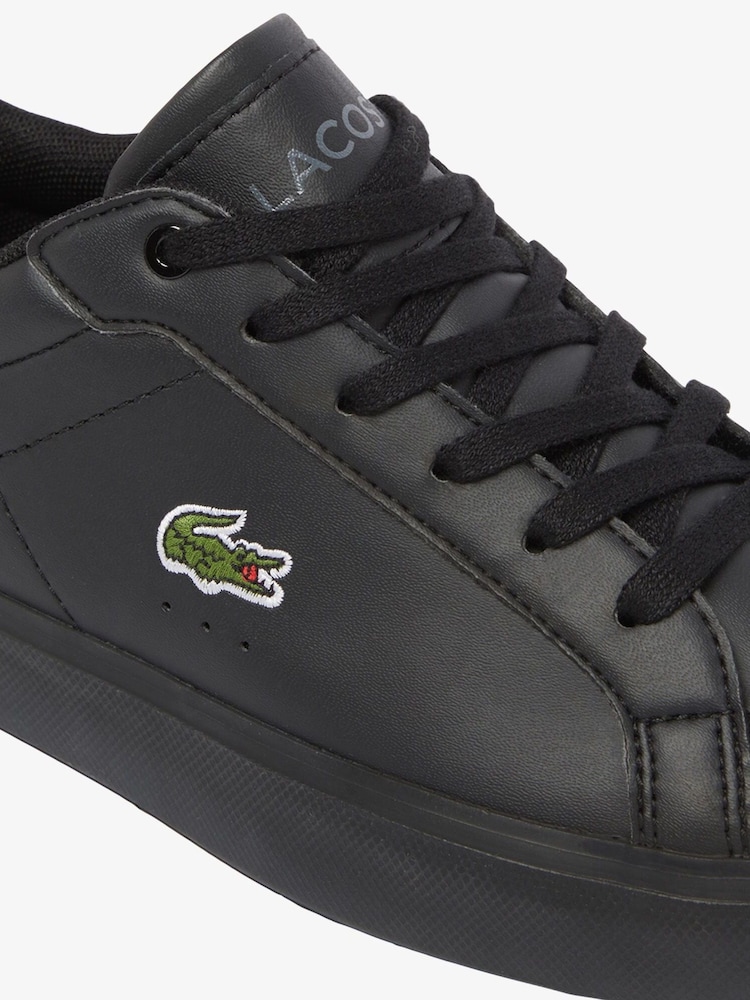 Lacoste Powercourt Black Trainers - Image 6 of 6