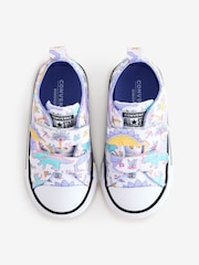 Converse Pink Infant 2V Dinosaur Print Trainers - Image 5 of 9