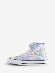 Converse Purple Dinosaur Print Easy On High Top Trainers - Image 2 of 9
