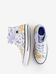 Converse Purple Dinosaur Print Easy On High Top Trainers - Image 6 of 9