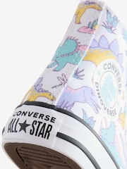 Converse Purple Dinosaur Print Easy On High Top Trainers - Image 8 of 9