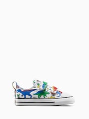 Converse Multi Dinosaur Print Chuck Taylor 2V Trainers - Image 1 of 7