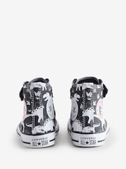 Converse Multi Junior Chuck Taylor Dinosaur Print 1V Easy On Trainers - Image 4 of 9