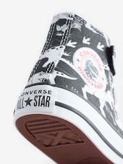 Converse Multi Junior Chuck Taylor Dinosaur Print 1V Easy On Trainers - Image 7 of 9