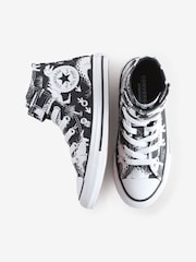 Converse Multi Junior Chuck Taylor Dinosaur Print 1V Easy On Trainers - Image 9 of 9