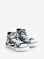 Converse Multi Infant Chuck Taylor Dinosaur Print 1V Easy On Trainers - Image 3 of 9