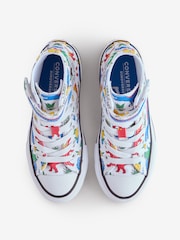 Converse Multi Junior Chuck Taylor Dinosaur Print 1V Trainers - Image 5 of 9