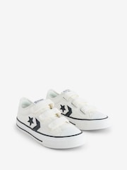 Converse White Junior Star Player 76 3V Trainers - Image 3 of 9