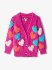 Hatley Pink Jumbo Hearts Boucle Jumper - Image 1 of 3
