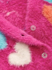 Hatley Pink Jumbo Hearts Boucle Jumper - Image 3 of 3