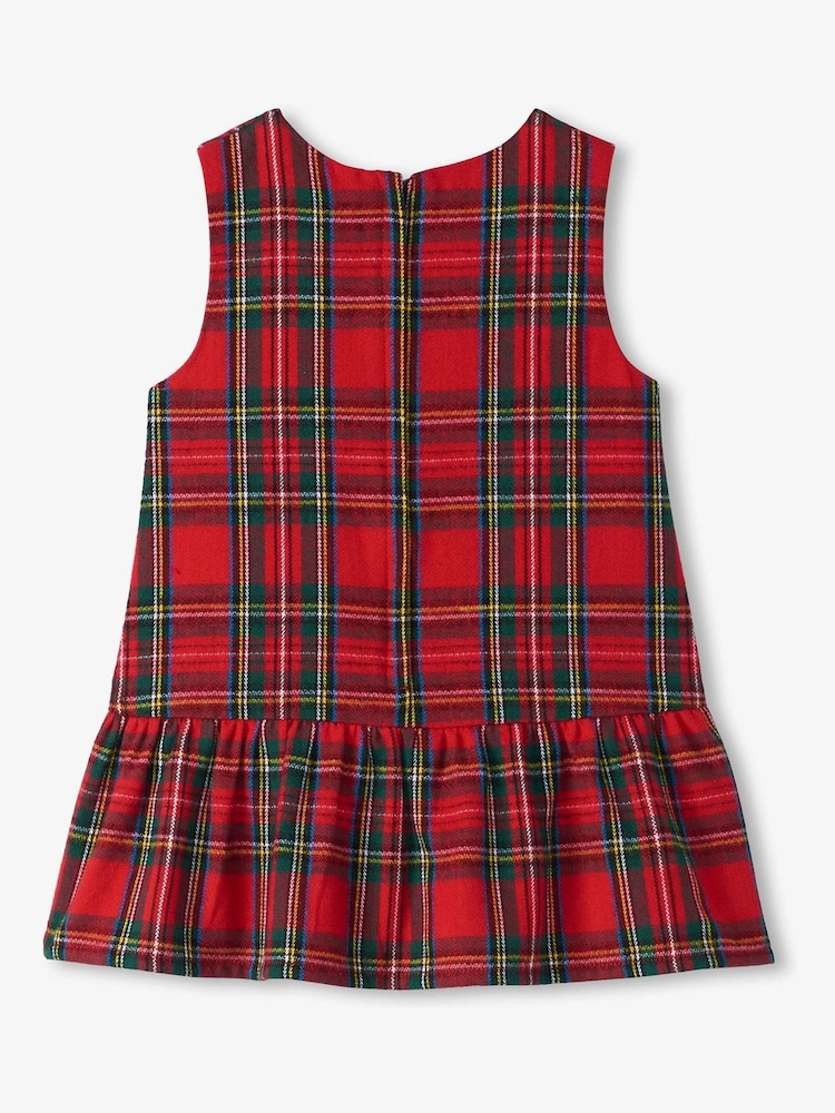 Hatley Red Plaid Pinafore 100% Cotton Dress - Image 3 of 3