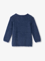 Hatley Blue Metallic Lightening Graphic Fluffy Jumper - Image 3 of 3