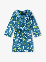 Hatley Blue Dinosaur Fossils Cosy Fleece Dressing Gown - Image 3 of 3
