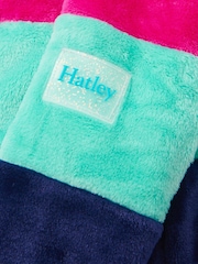 Hatley Blue Colourblock Stripes Cosy Zip Up Fleece - Image 3 of 3