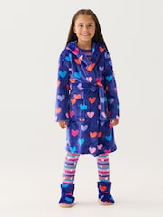 Hatley Blue Hearts Cosy Fleece Robe - Image 1 of 4