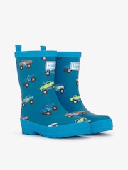 ويليز للمطر Monster Trucks Matte بلون أزرق من Hatley - صورة 1 من 4