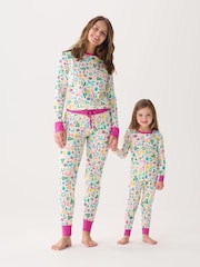 Hatley Falala Cotton Christmas White Pyjamas - Image 1 of 3