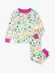 Hatley Falala Cotton Christmas White Pyjamas - Image 3 of 3