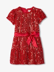 Hatley Red Sequins Velvet Party Dress - Image 2 of 3