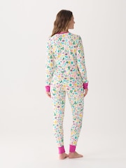 Hatley Falala Womens Cotton Christmas White Pyjamas - Image 2 of 3