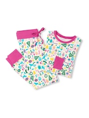 Hatley Falala Womens Cotton Christmas White Pyjamas - Image 3 of 3