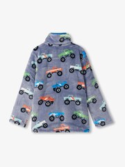 Hatley Grey Monster Trucks Cosy Zip Up Fleece - Image 2 of 3