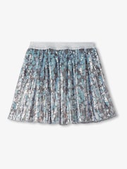 Hatley Silver Flower Shimmer Sequin Skirt - Image 1 of 2