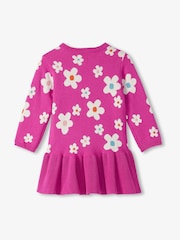 Hatley Pink New Flowers Flounce Hem Jumper 100% Cotton Dress - Image 2 of 3