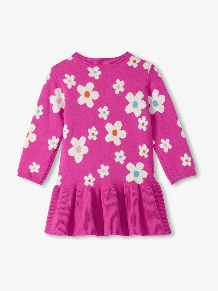 Hatley Pink New Flowers Flounce Hem Jumper 100% Cotton Dress - Image 2 of 3
