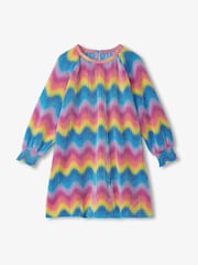 Hatley Pink Rainbow Wave Pleated A-line Dress - Image 3 of 3