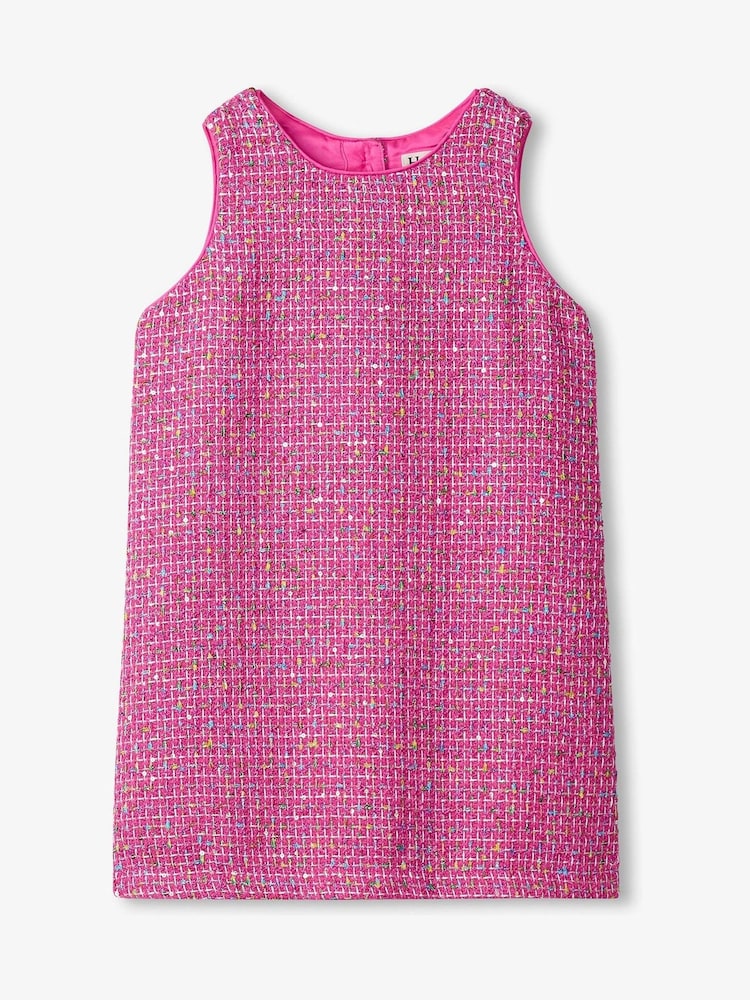 Hatley Pink Rose Violet Tweed Dress - Image 1 of 3