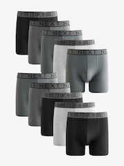 Grey Rich Trunk Boxers 10 Pack - Image 1 of 7