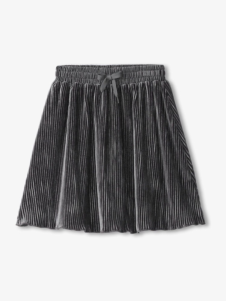 Hatley Silver Shine Pleated Velour Skirt - Image 1 of 2