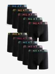 Black Ombre Colour Waistbands Rich Trunk Boxers 10 Pack - Image 1 of 13