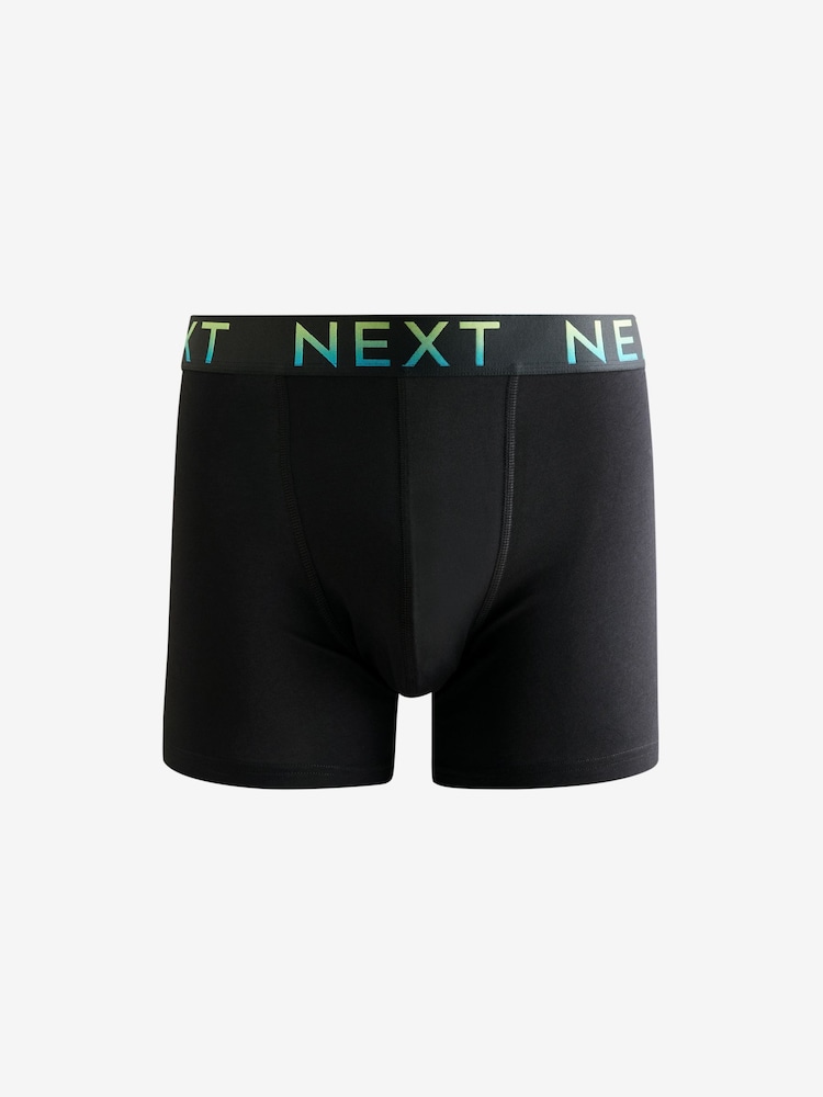 Black Ombre Colour Waistbands Rich Trunk Boxers 10 Pack - Image 2 of 13