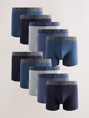 Blue Rich Trunk Boxers 10 Pack - Image 1 of 14