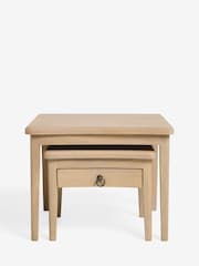 Set of 2 Light Sadie Soild Mango Wood Storage Set of 2 Nest of Tables - Image 3 of 6