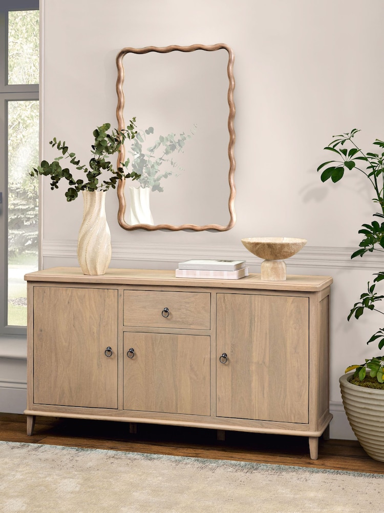 Light Sadie Soild Mango Wood Large Sideboard - Image 1 of 3 Light Sadie Soild Mango Wood Large Sideboard - Image 1 of 3