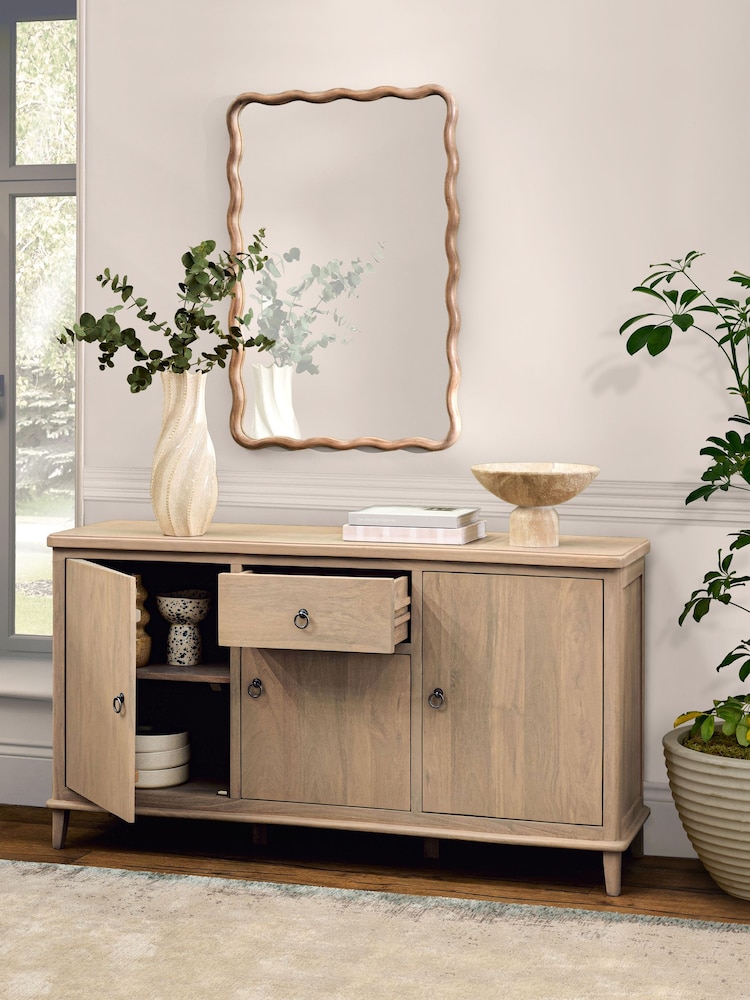 Light Sadie Soild Mango Wood Large Sideboard - Image 3 of 3